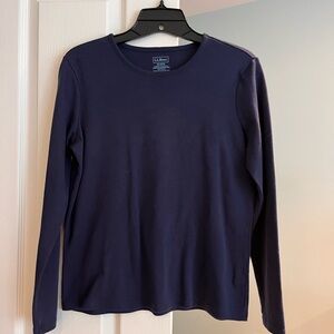 L.L. Bean navy blue Supima Cotton Tee
